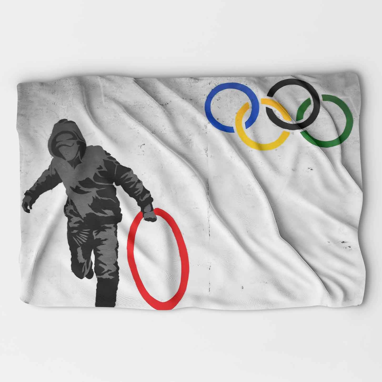 Banksy Olympic Rings Looter Blanket