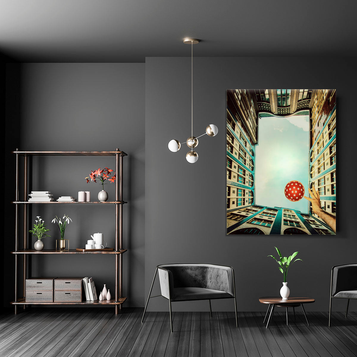 play it polka dot Canvas Print or Poster - 1x - 5