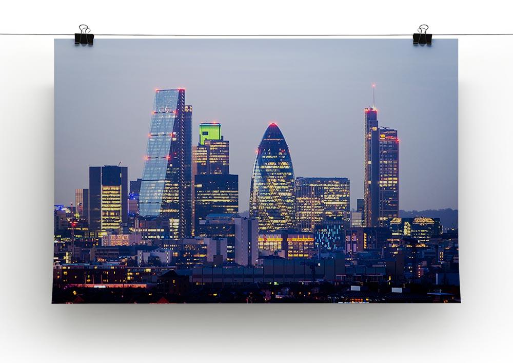 skyline from Greenwich Poster - Unframed