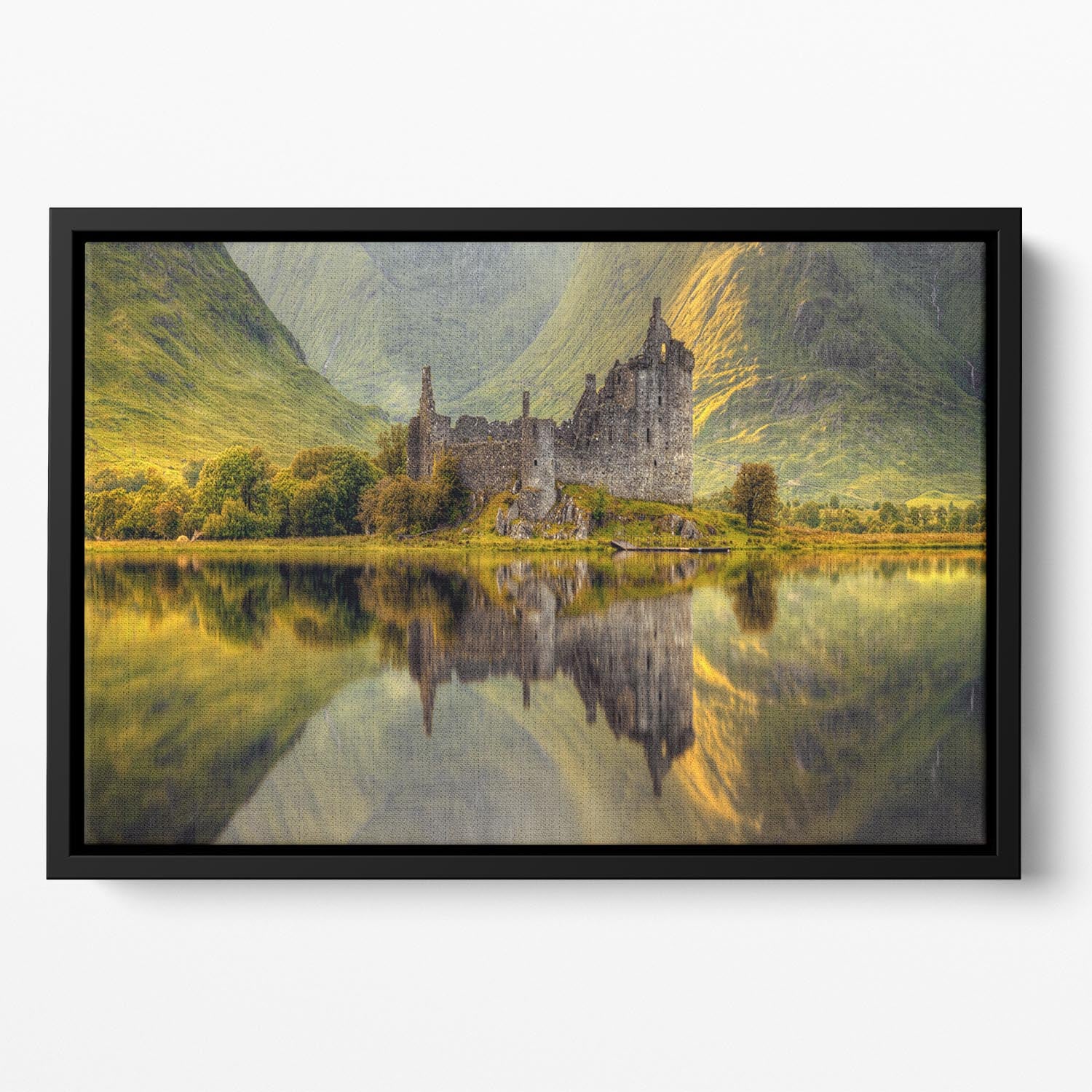 Kilchurn Floating Framed Canvas - Canvas Art Rocks - 2