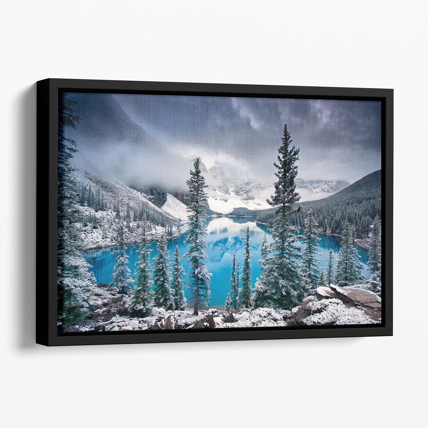 Morning Blues Floating Framed Canvas - Canvas Art Rocks - 1