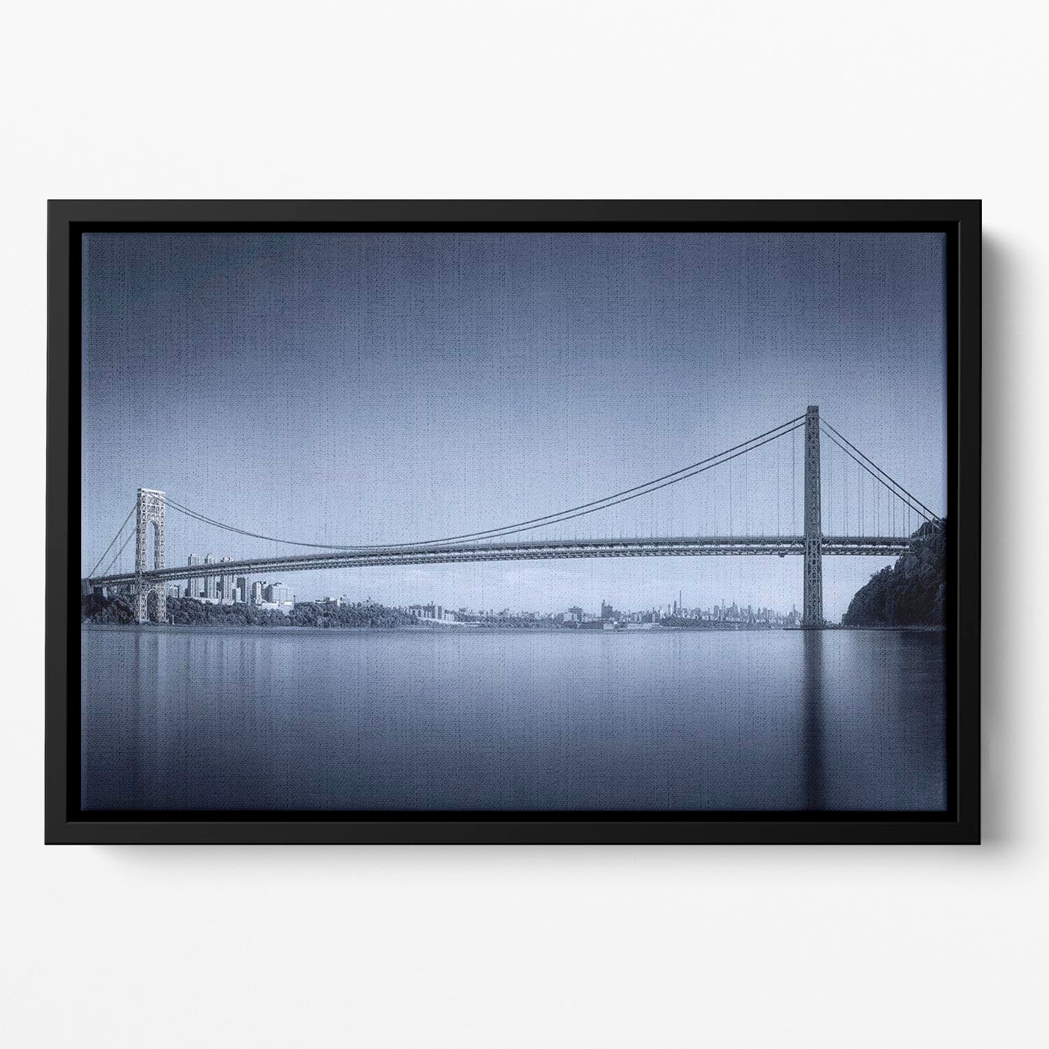 George Washington Bridge Floating Framed Canvas - Canvas Art Rocks - 2