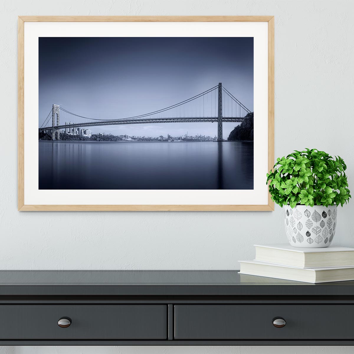 George Washington Bridge Framed Print - Canvas Art Rocks - 3