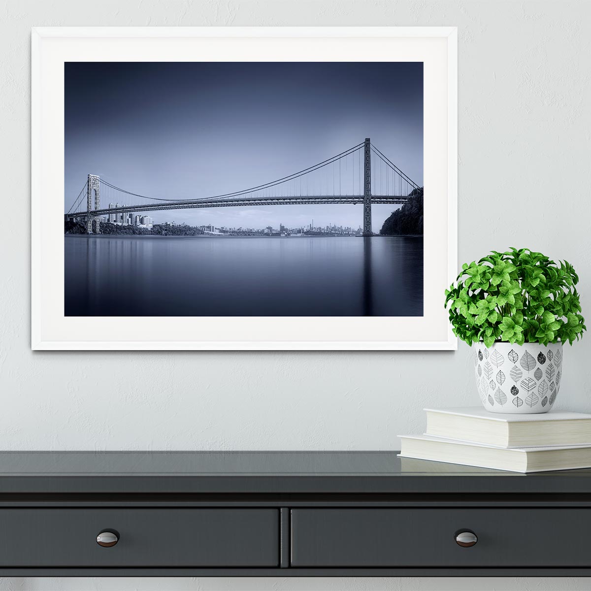 George Washington Bridge Framed Print - Canvas Art Rocks - 5