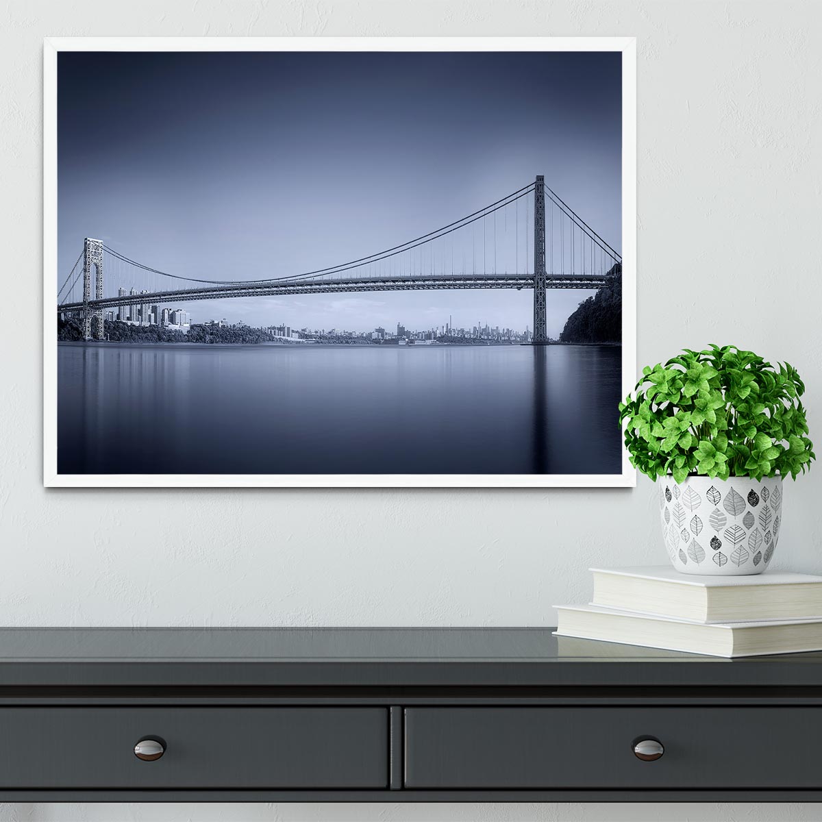 George Washington Bridge Framed Print - Canvas Art Rocks -6