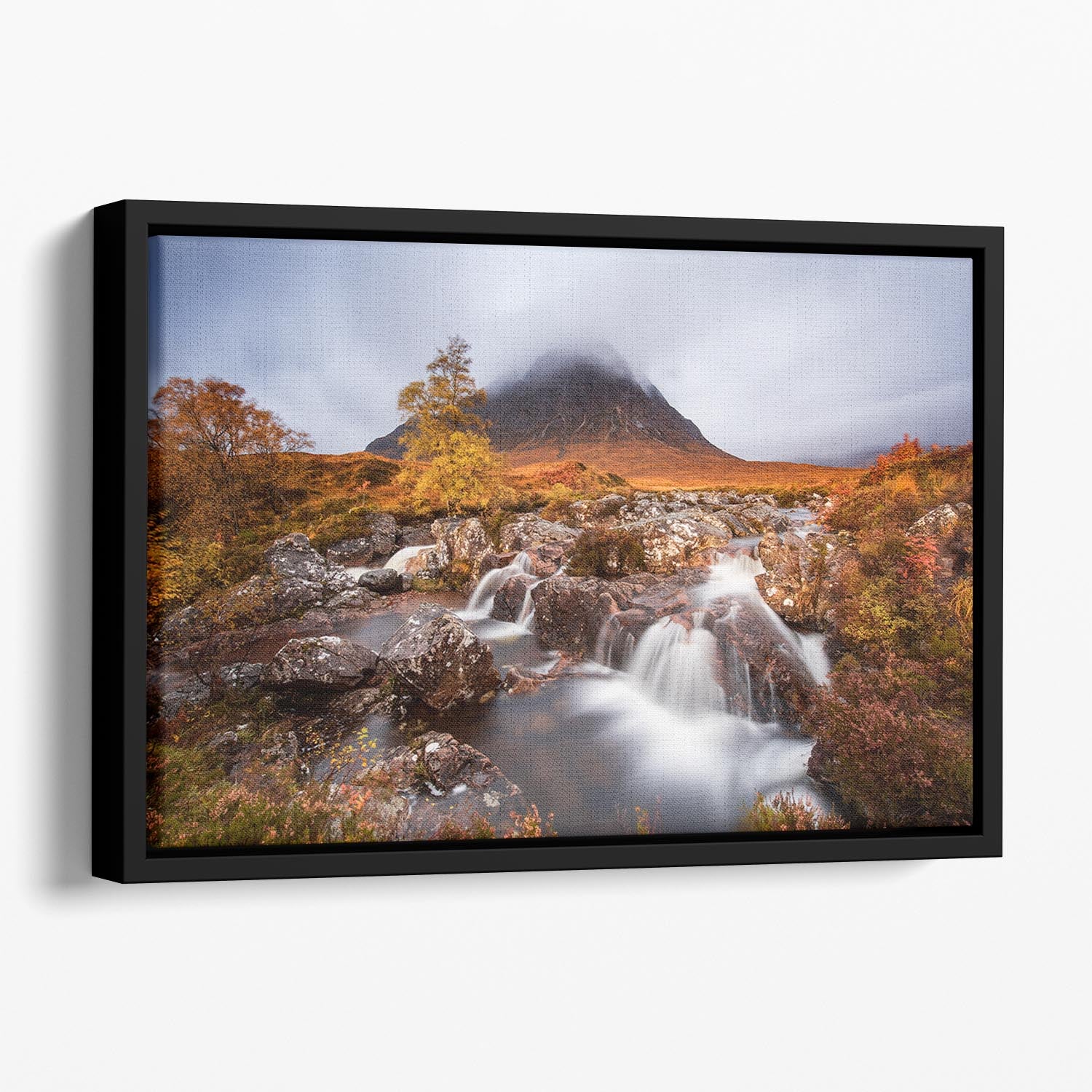 Autumn In The Glencoe Floating Framed Canvas - Canvas Art Rocks - 1