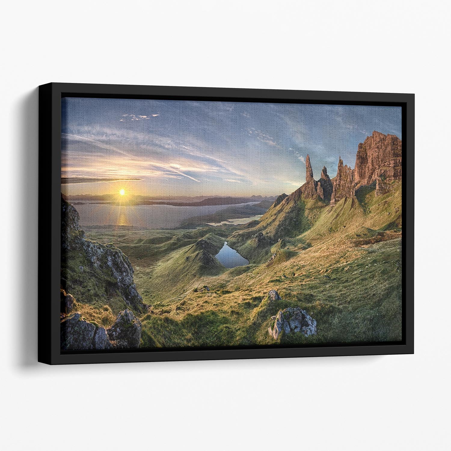 The Old Man Of Storr Floating Framed Canvas - Canvas Art Rocks - 1