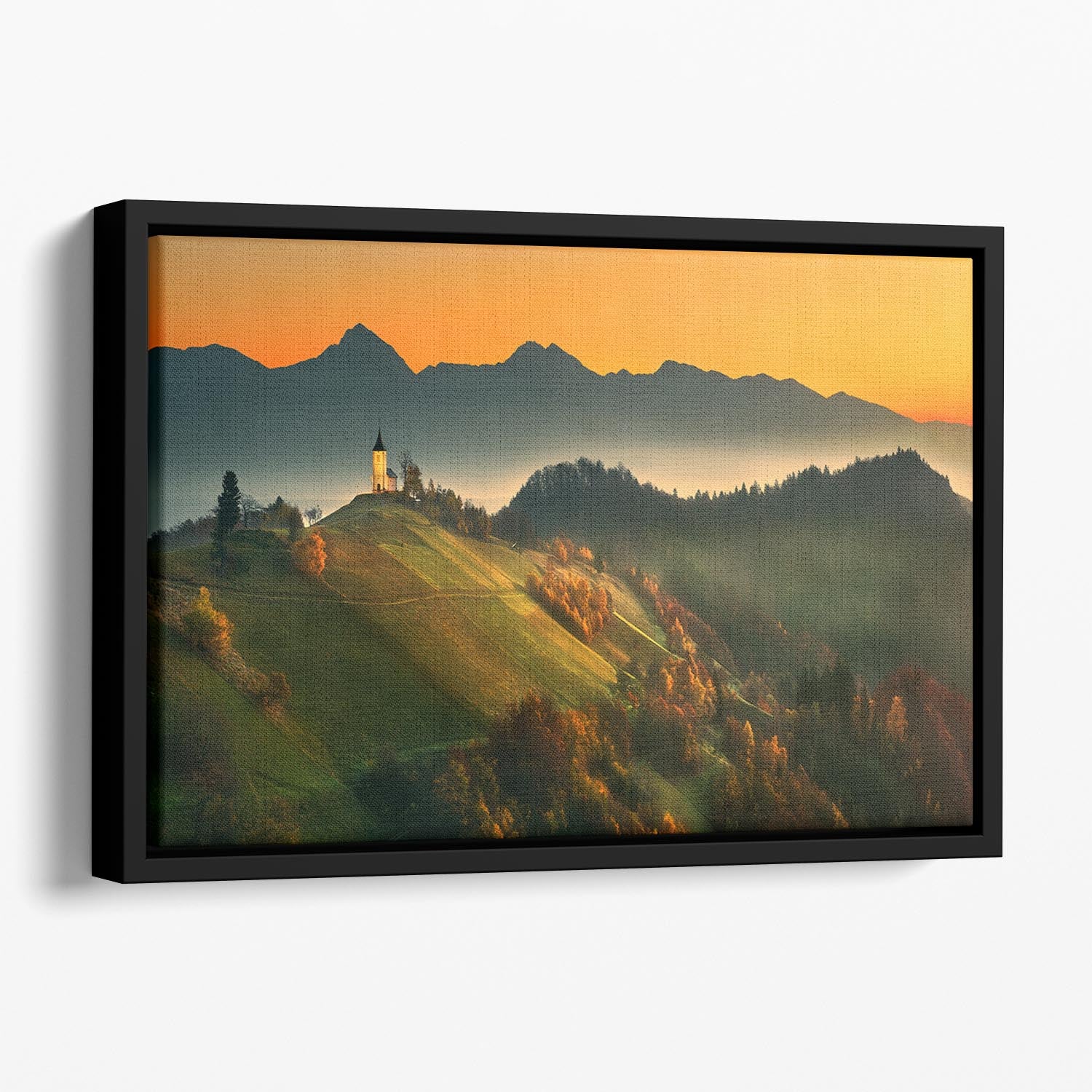 Slovenian Autumn Floating Framed Canvas - Canvas Art Rocks - 1