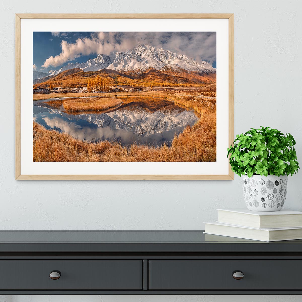 Mirror For Mountains Framed Print - Canvas Art Rocks - 3