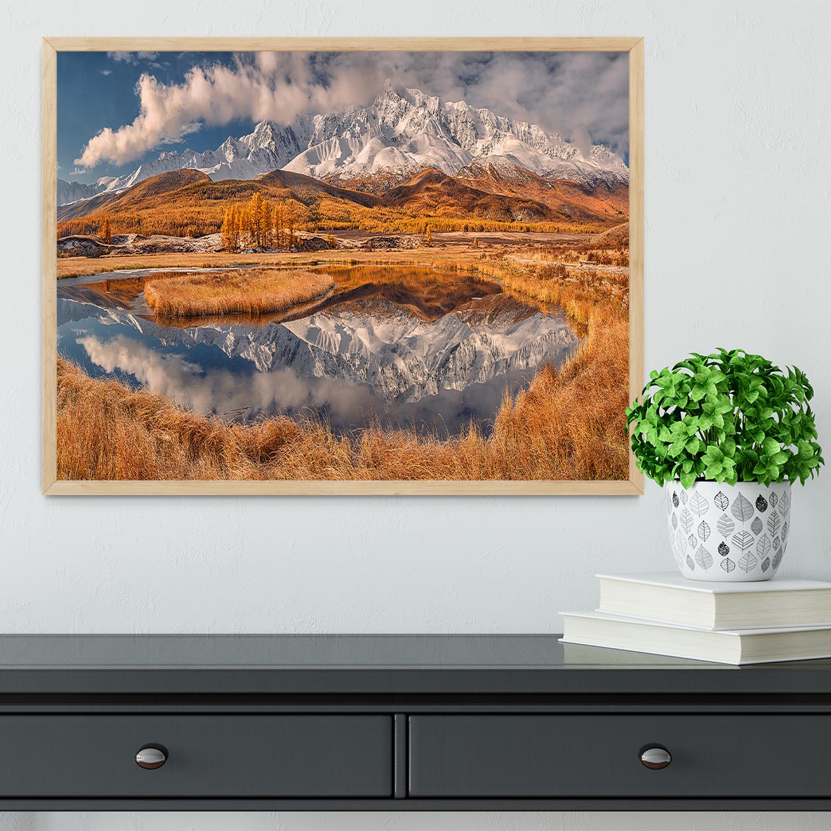 Mirror For Mountains Framed Print - Canvas Art Rocks - 4