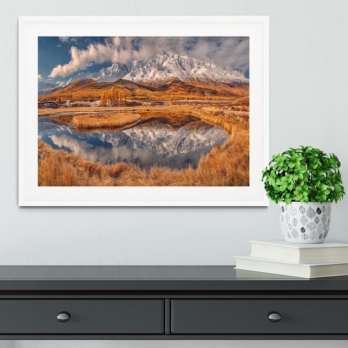 Mirror For Mountains Framed Print - Canvas Art Rocks - 5