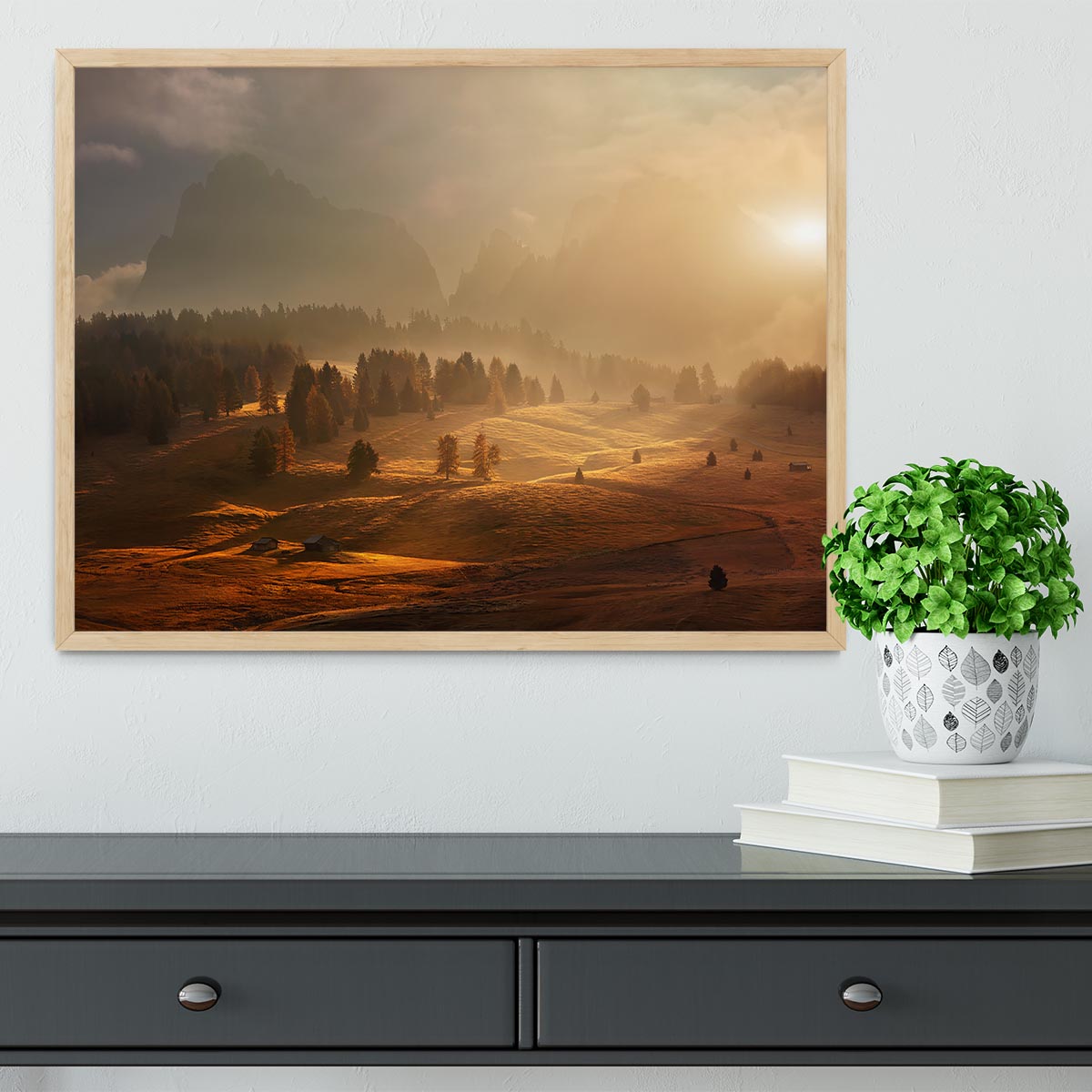 Morning On Alpine Meadow Framed Print - Canvas Art Rocks - 4