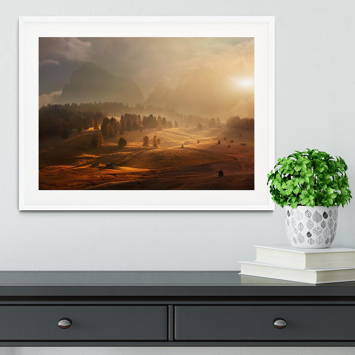 Morning On Alpine Meadow Framed Print - Canvas Art Rocks - 5