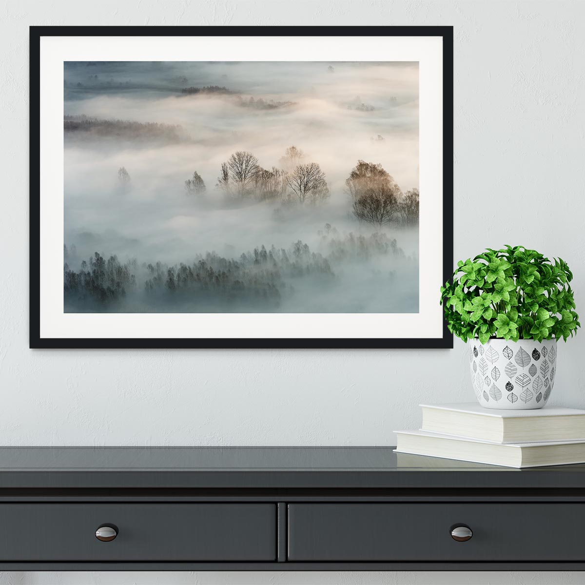 Winter Fog Framed Print - Canvas Art Rocks - 1