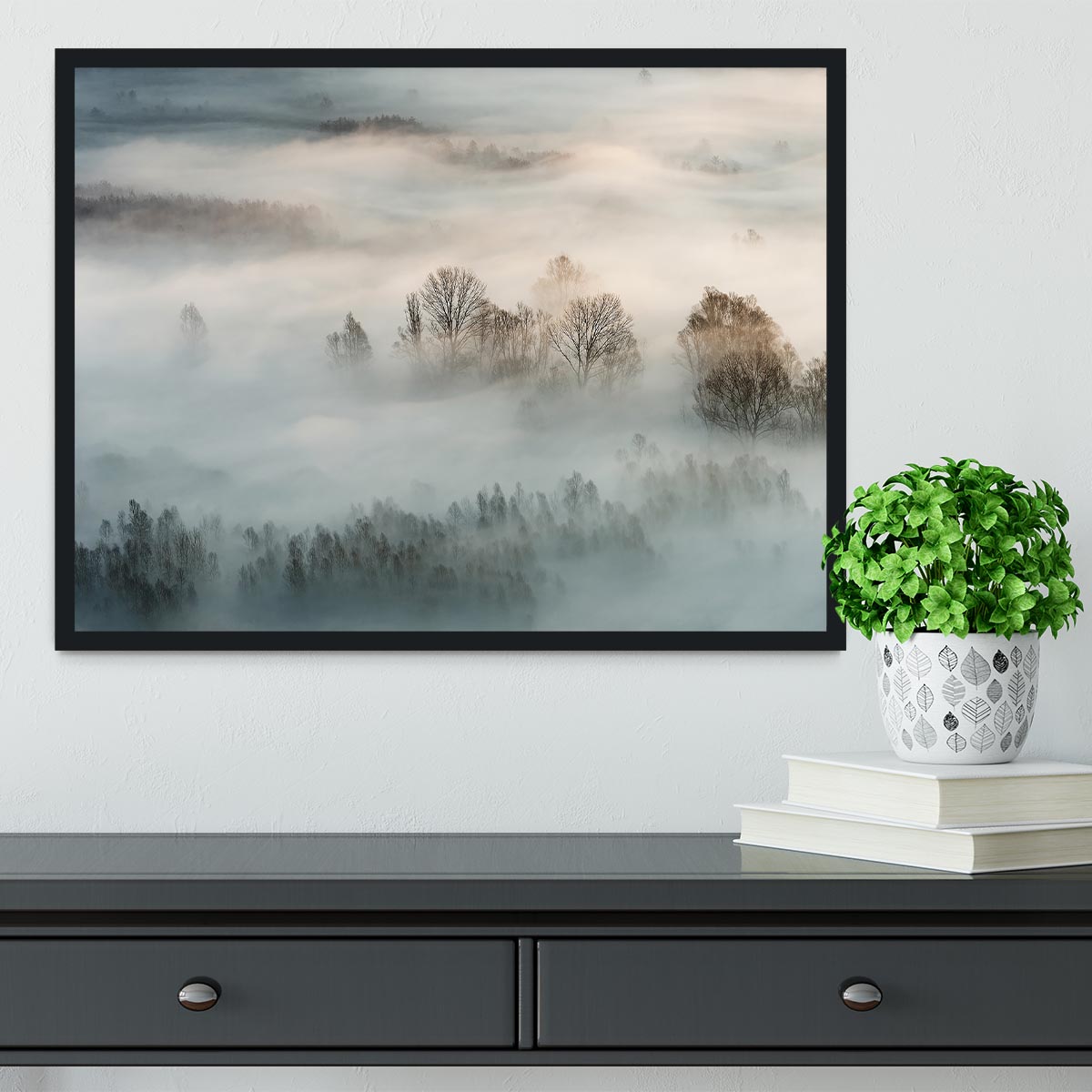 Winter Fog Framed Print - Canvas Art Rocks - 2