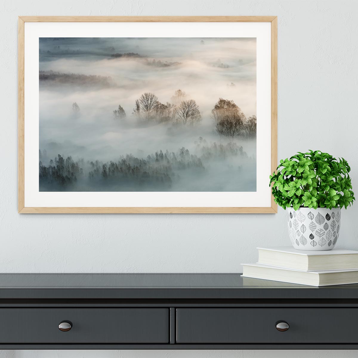 Winter Fog Framed Print - Canvas Art Rocks - 3