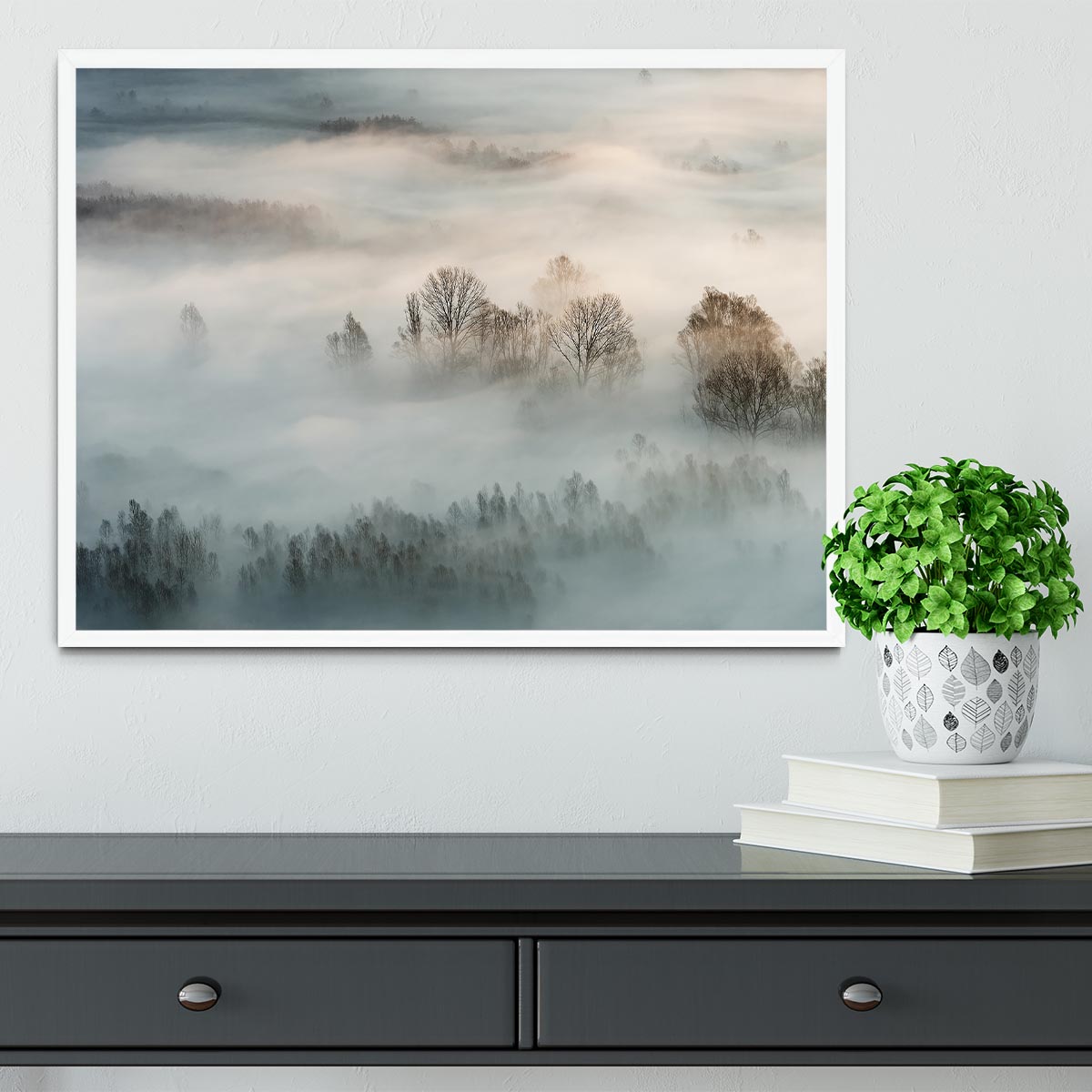 Winter Fog Framed Print - Canvas Art Rocks -6