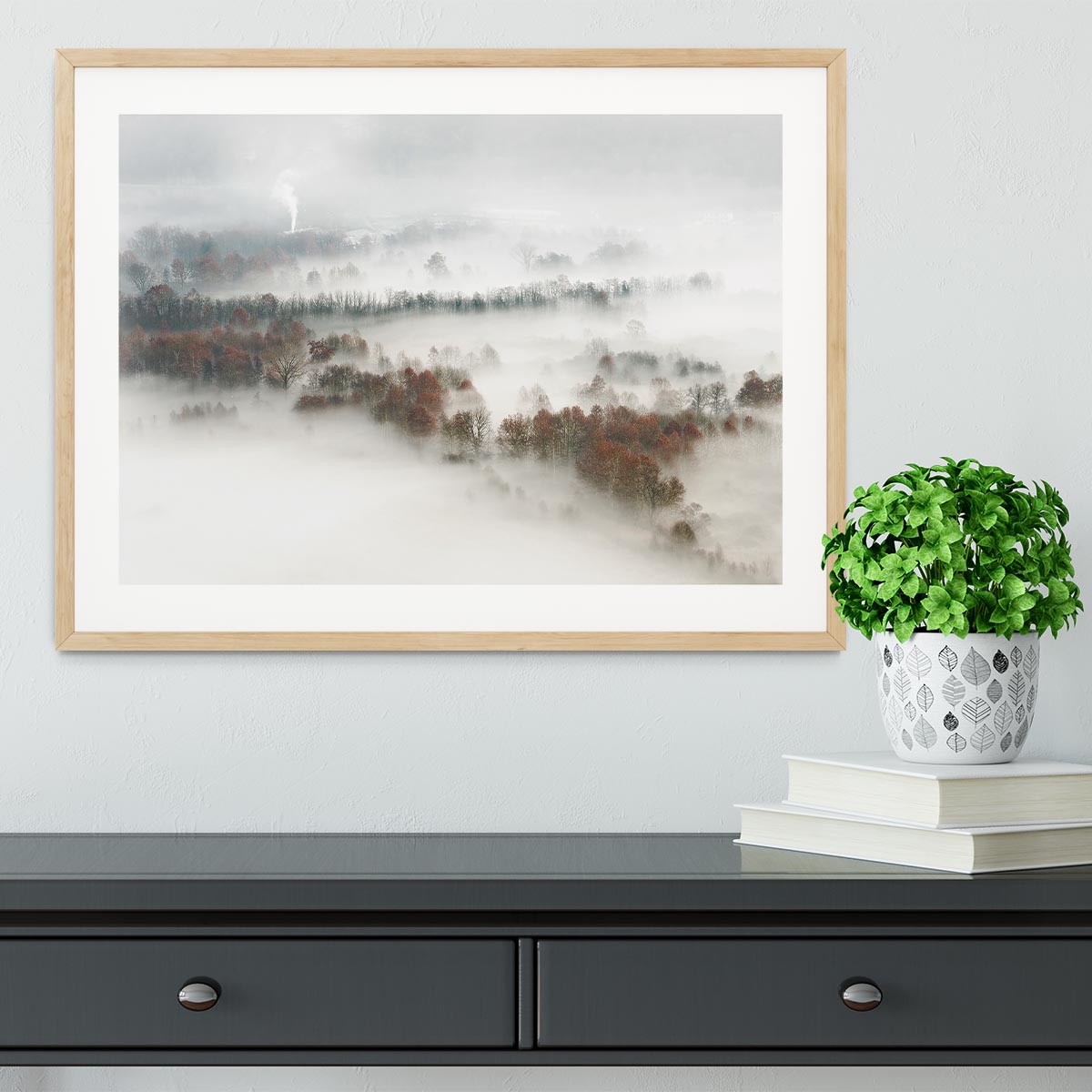 Factory Fog Framed Print - Canvas Art Rocks - 3