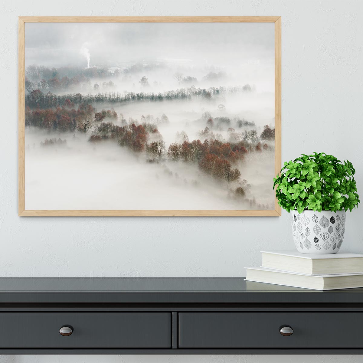 Factory Fog Framed Print - Canvas Art Rocks - 4