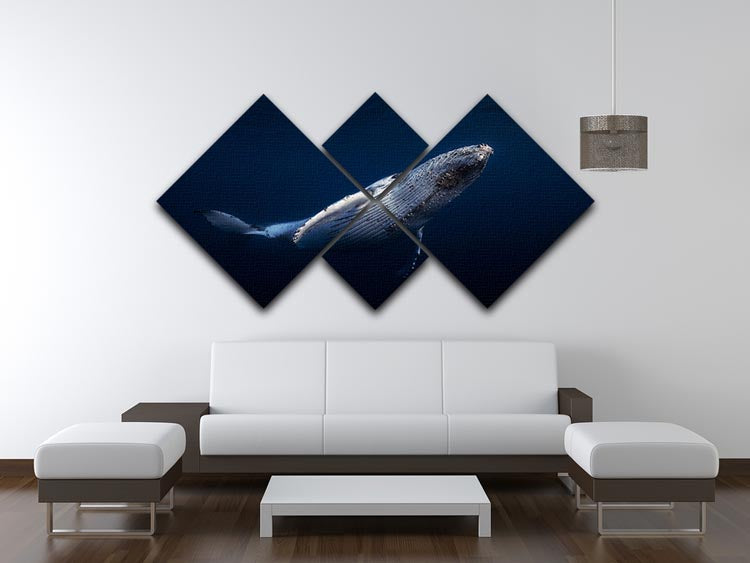 Humpback Whale 4 Square Multi Panel Canvas - Canvas Art Rocks - 3