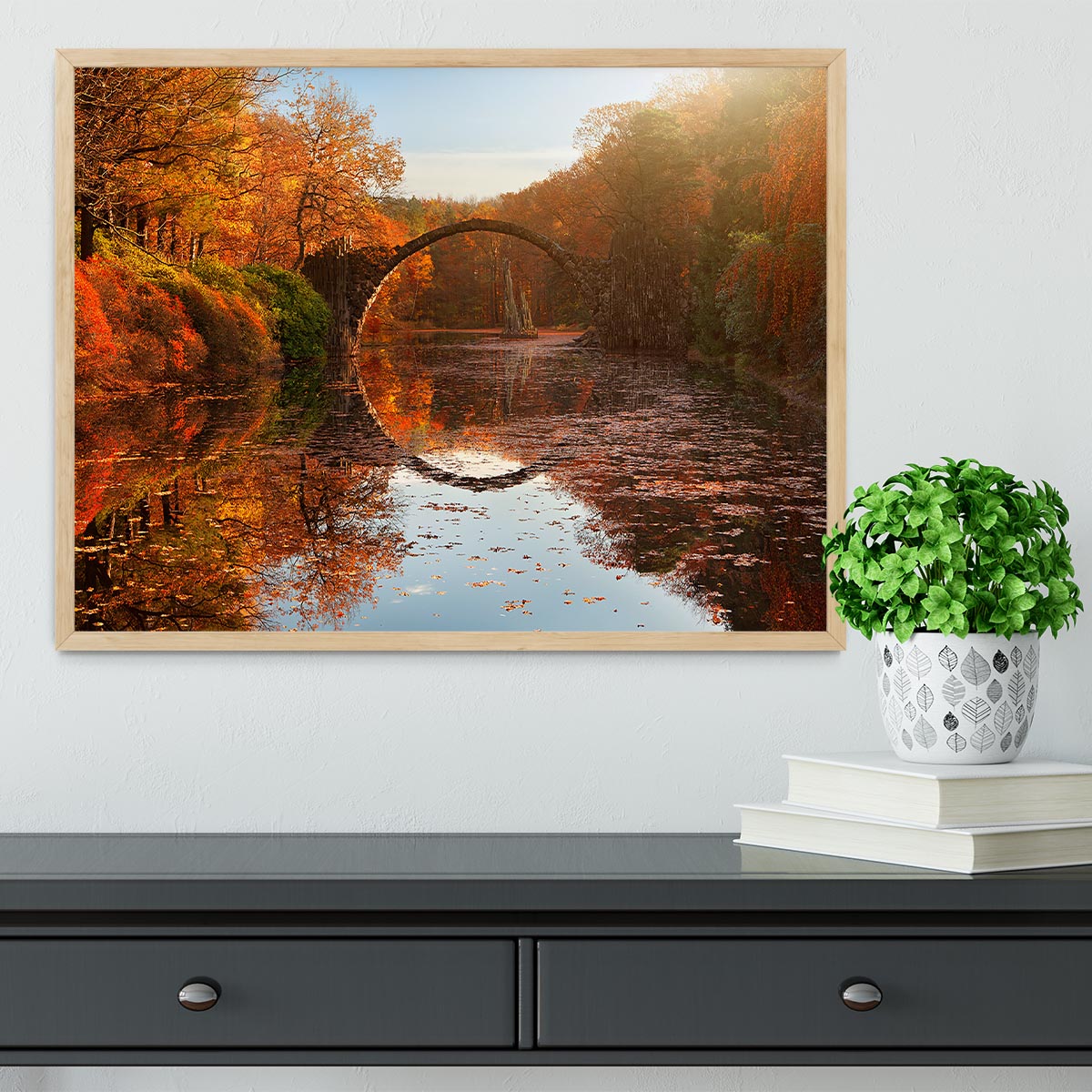 Autumn Lake Framed Print - Canvas Art Rocks - 4