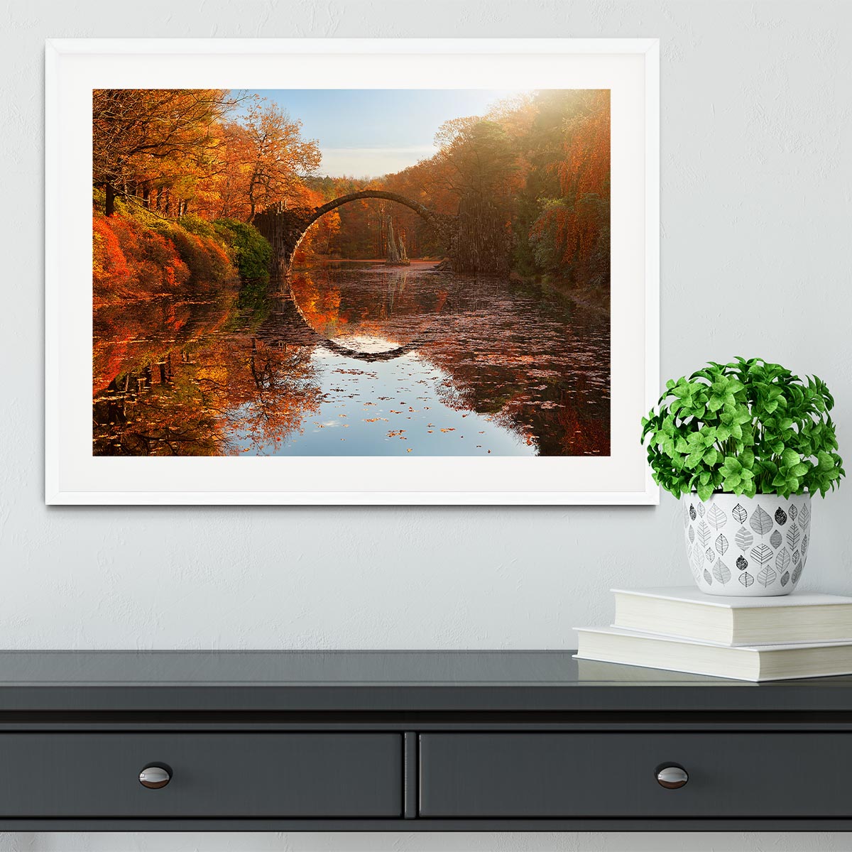 Autumn Lake Framed Print - Canvas Art Rocks - 5