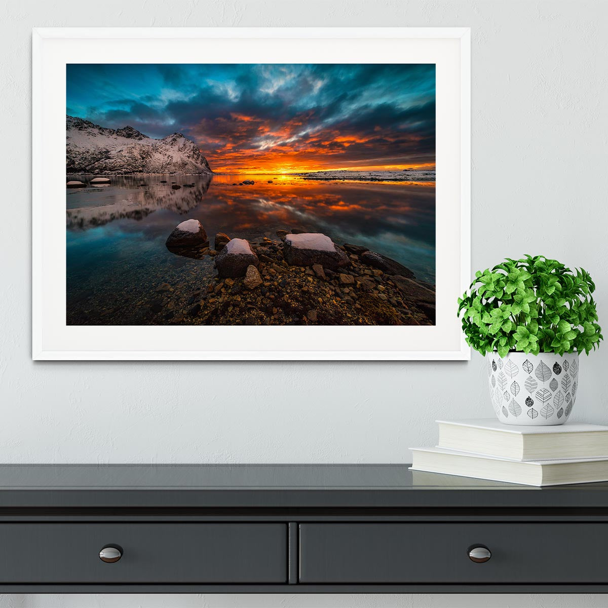 Sky On Fire Framed Print - Canvas Art Rocks - 5