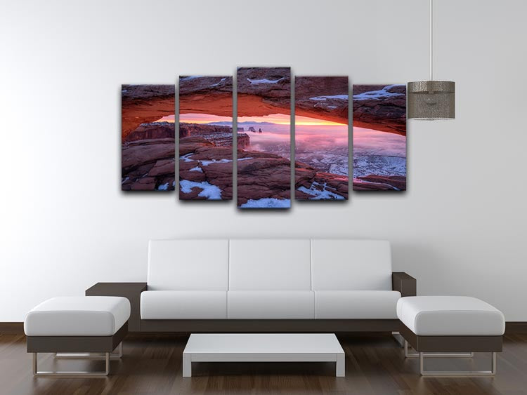 The Moment Right Before Sunrise 5 Split Panel Canvas - Canvas Art Rocks - 3