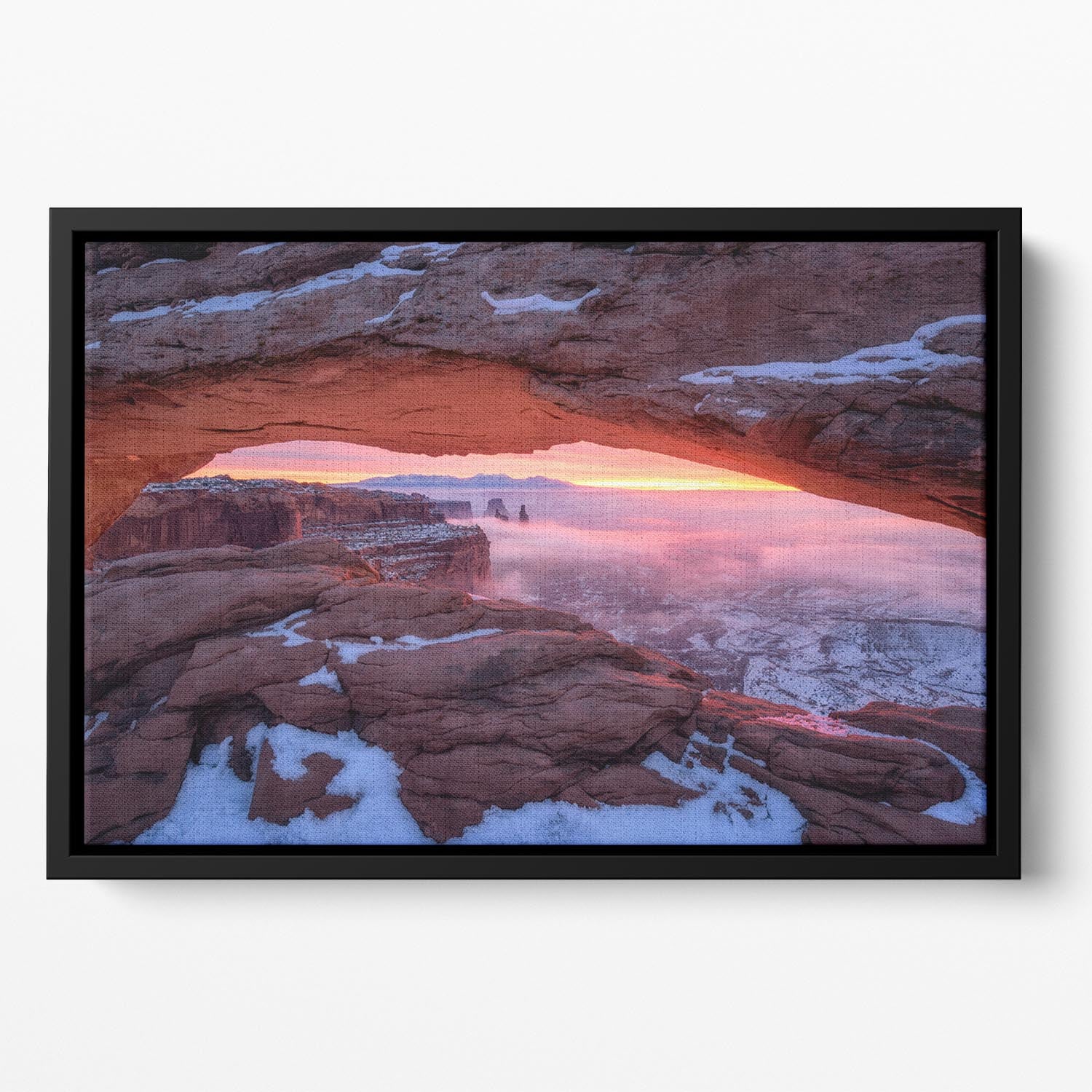 The Moment Right Before Sunrise Floating Framed Canvas - Canvas Art Rocks - 2