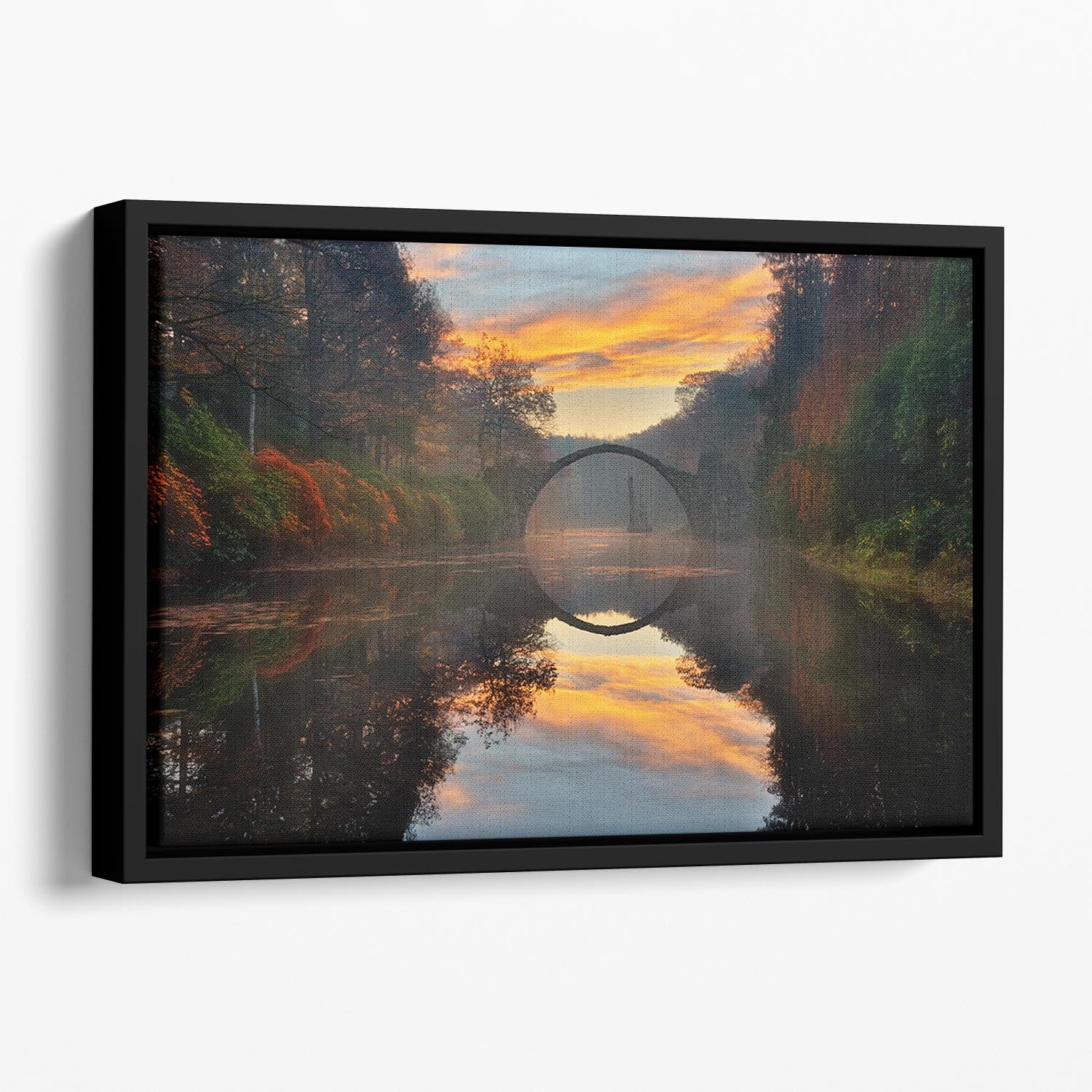 Autumn Garden Floating Framed Canvas - Canvas Art Rocks - 1