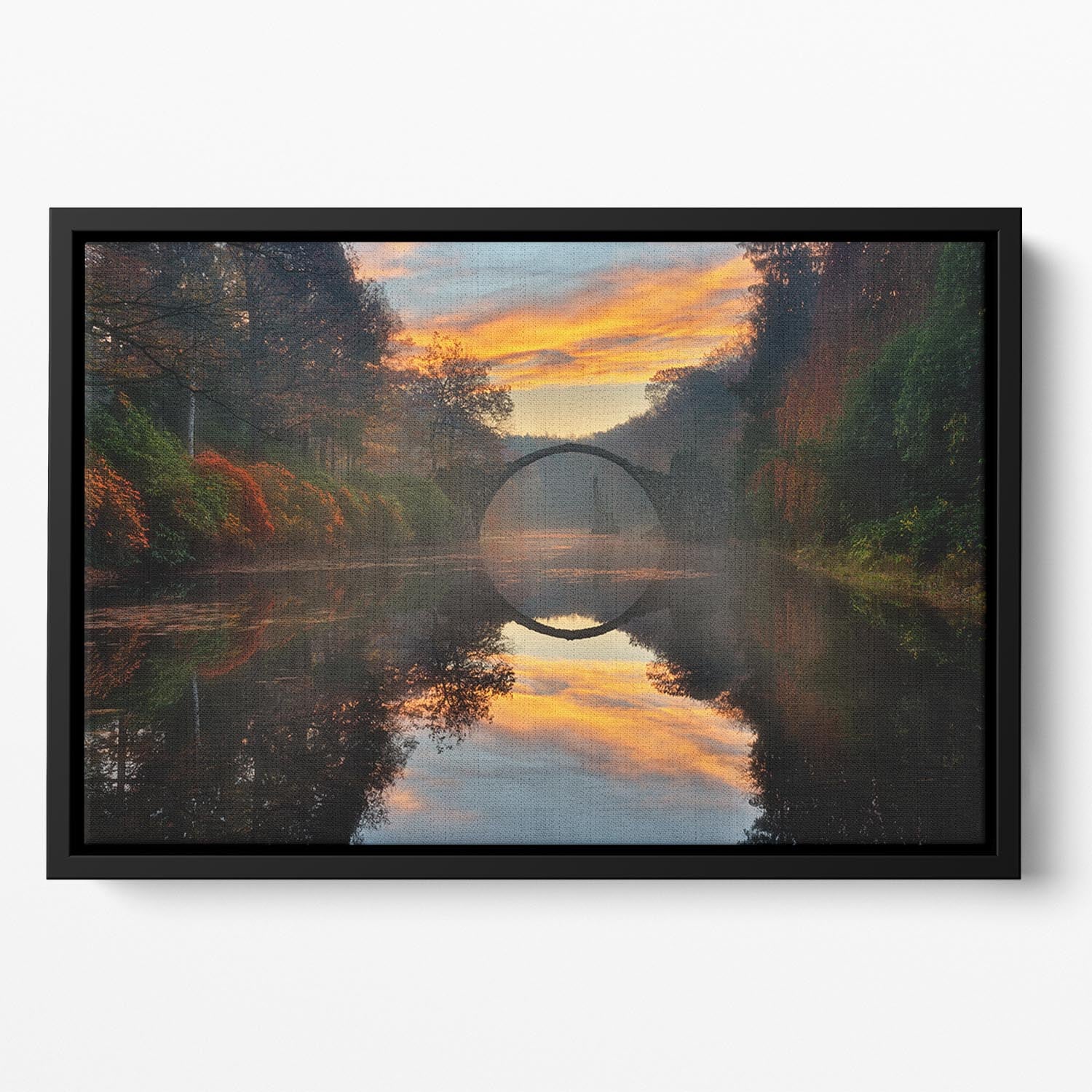 Autumn Garden Floating Framed Canvas - Canvas Art Rocks - 2