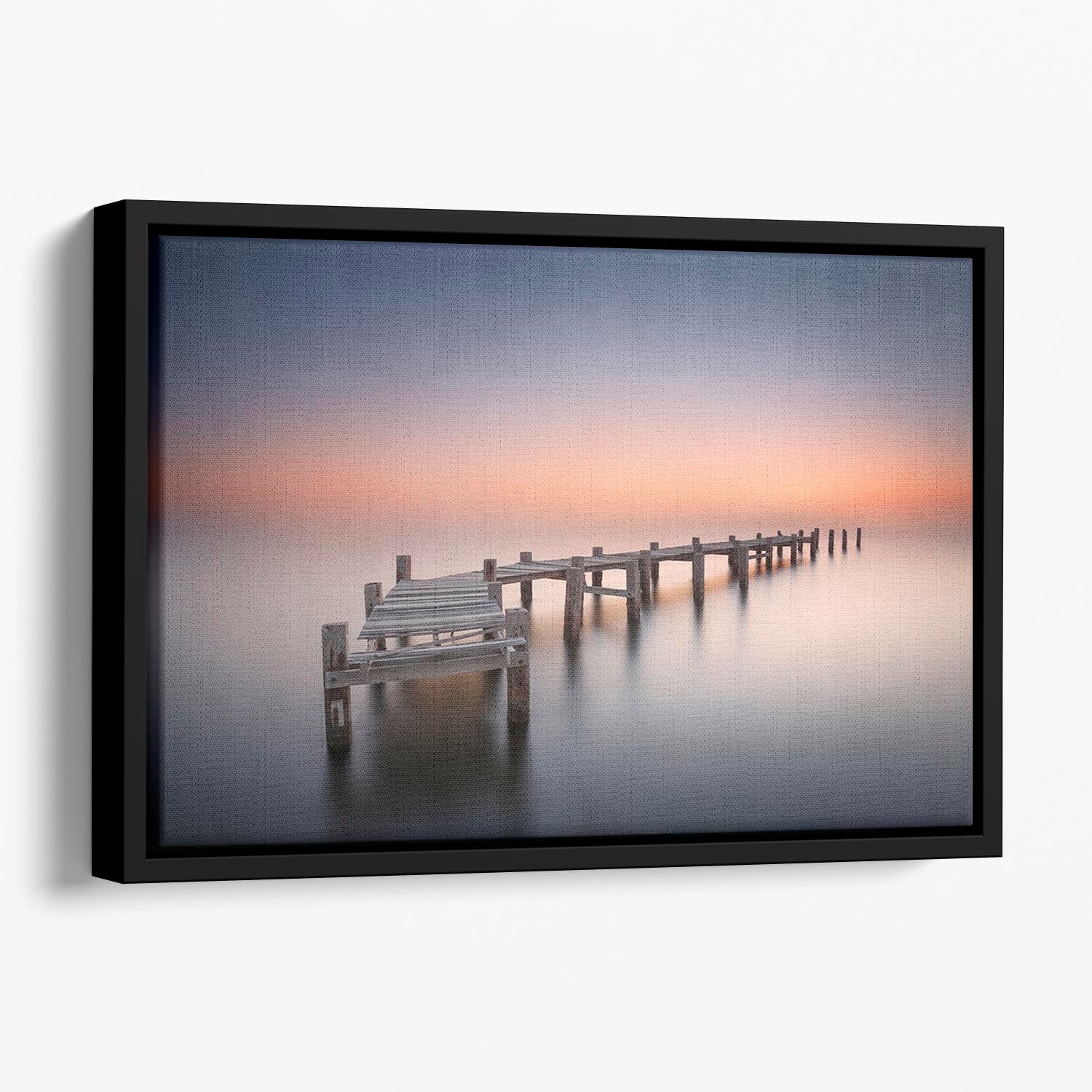 Old Pier Ii Floating Framed Canvas - Canvas Art Rocks - 1