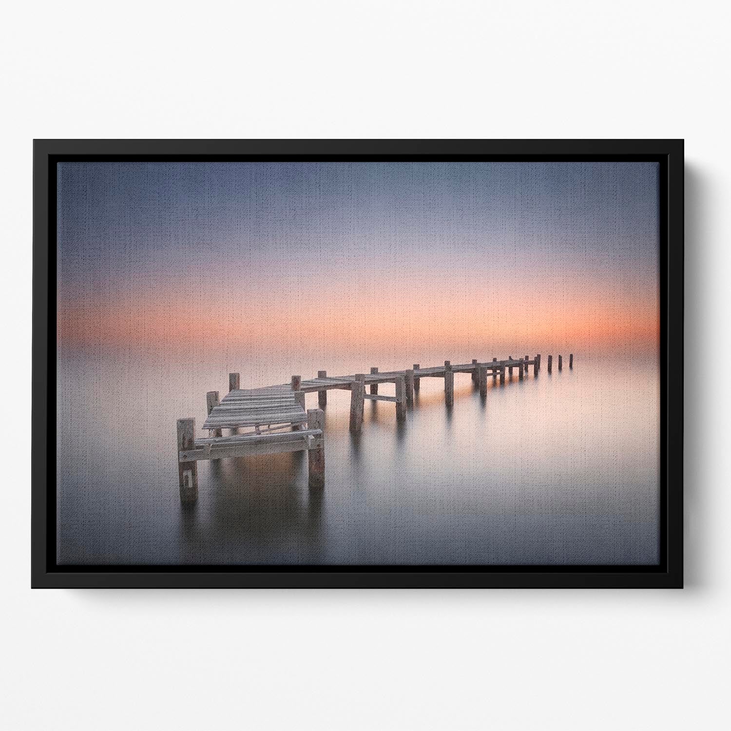 Old Pier Ii Floating Framed Canvas - Canvas Art Rocks - 2