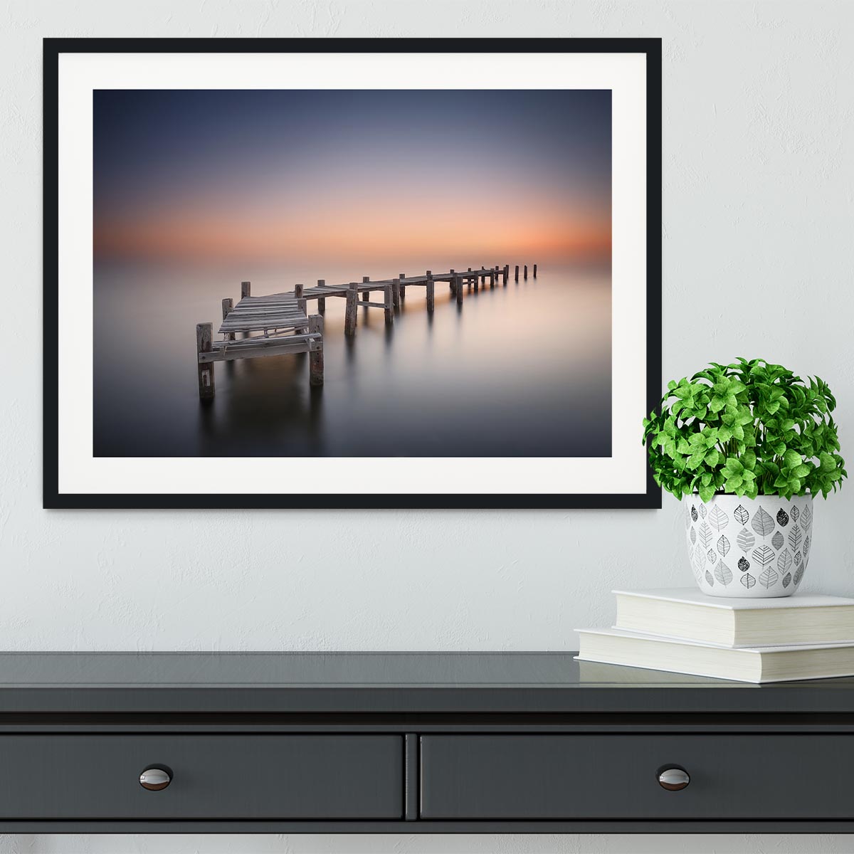 Old Pier Ii Framed Print - Canvas Art Rocks - 1