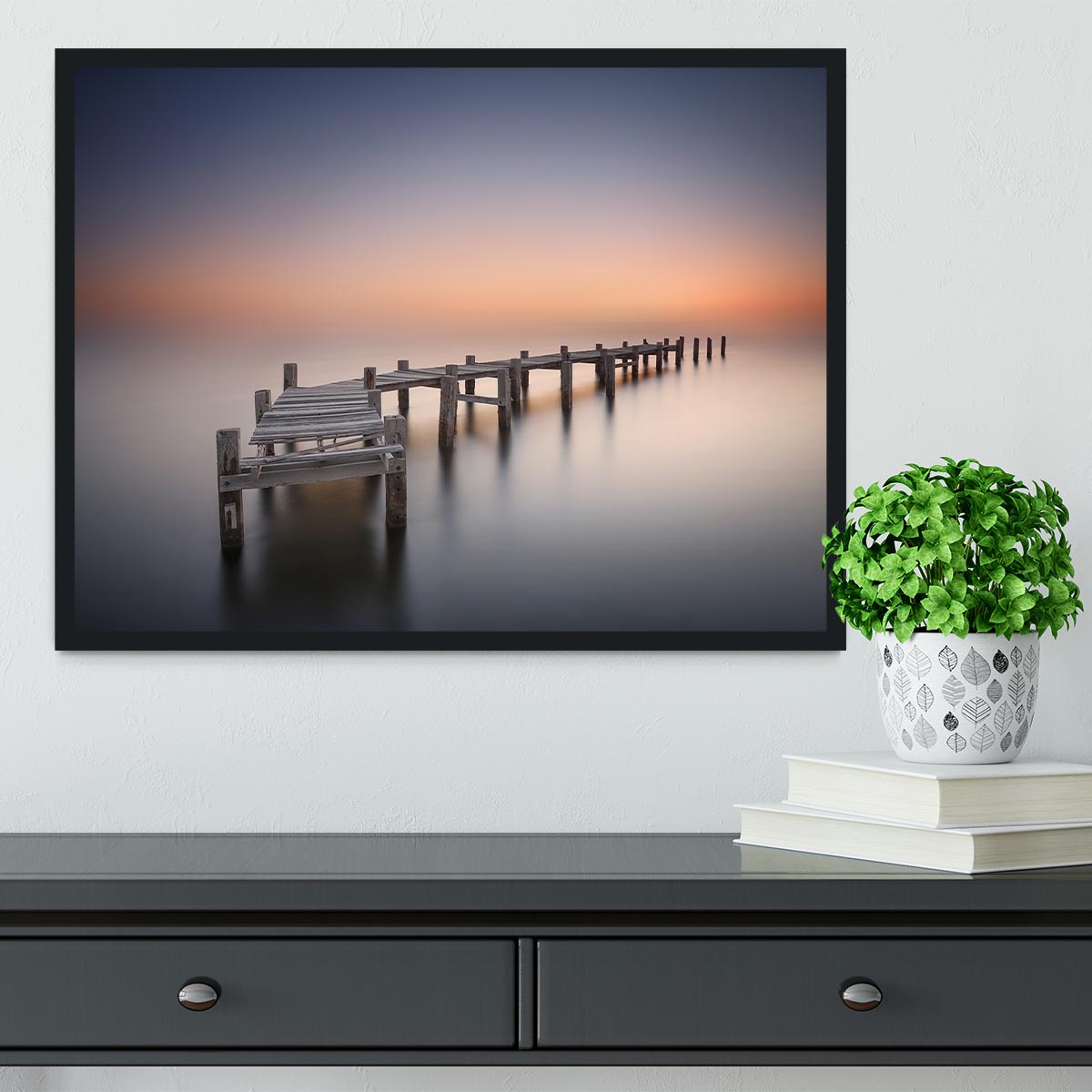 Old Pier Ii Framed Print - Canvas Art Rocks - 2