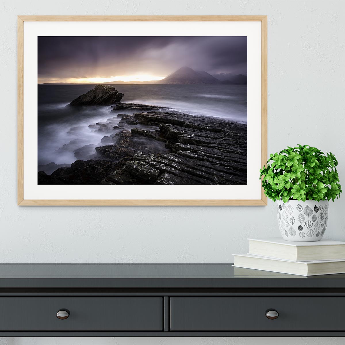 Sunset At Elgol Beach Framed Print - Canvas Art Rocks - 3