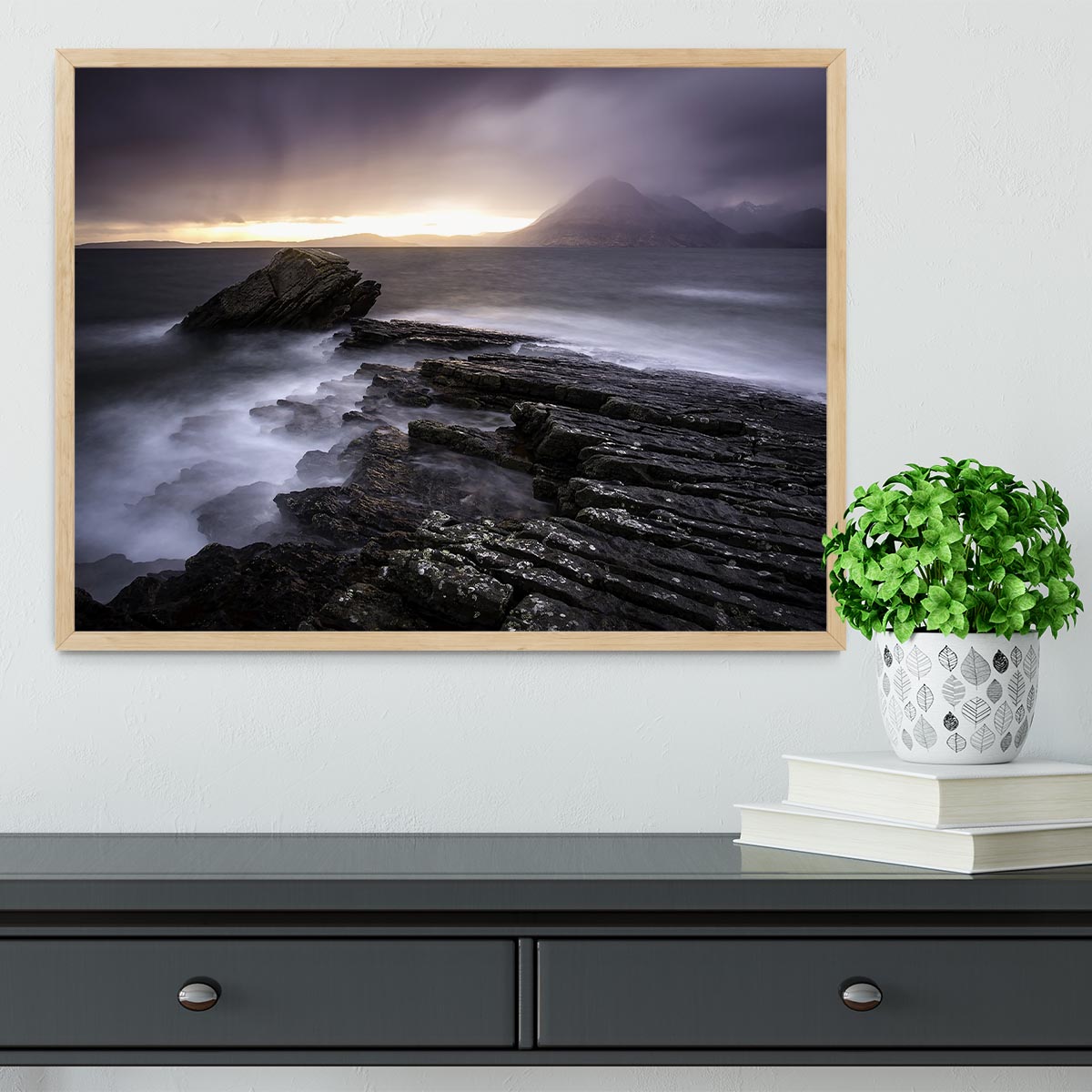 Sunset At Elgol Beach Framed Print - Canvas Art Rocks - 4