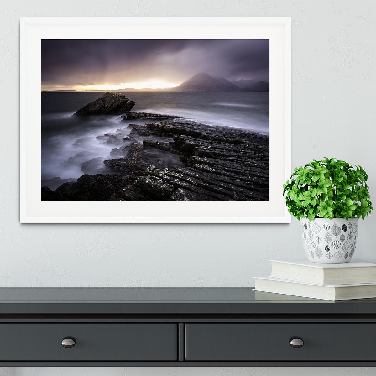 Sunset At Elgol Beach Framed Print - Canvas Art Rocks - 5