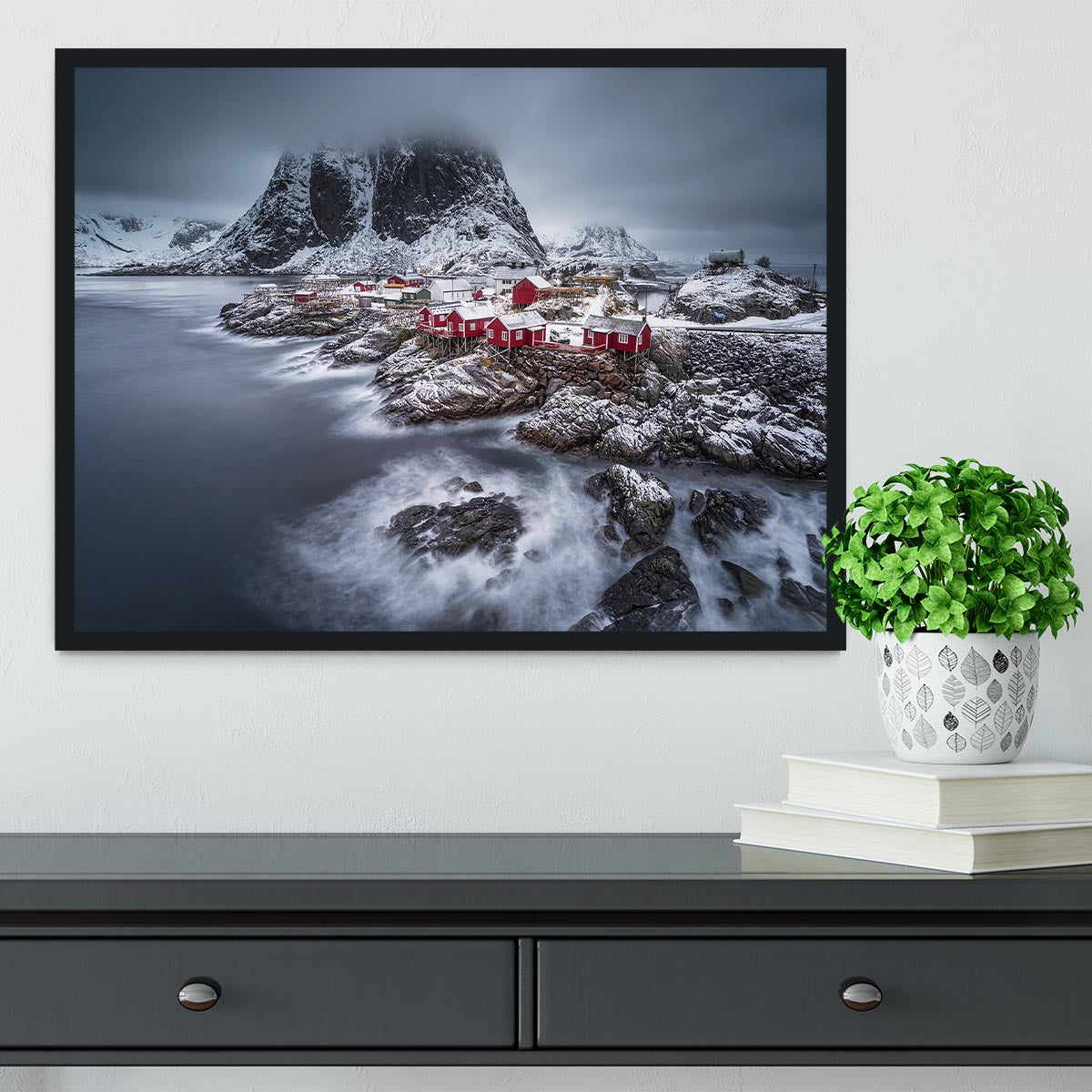 Winter Lofoten Islands Framed Print - Canvas Art Rocks - 2