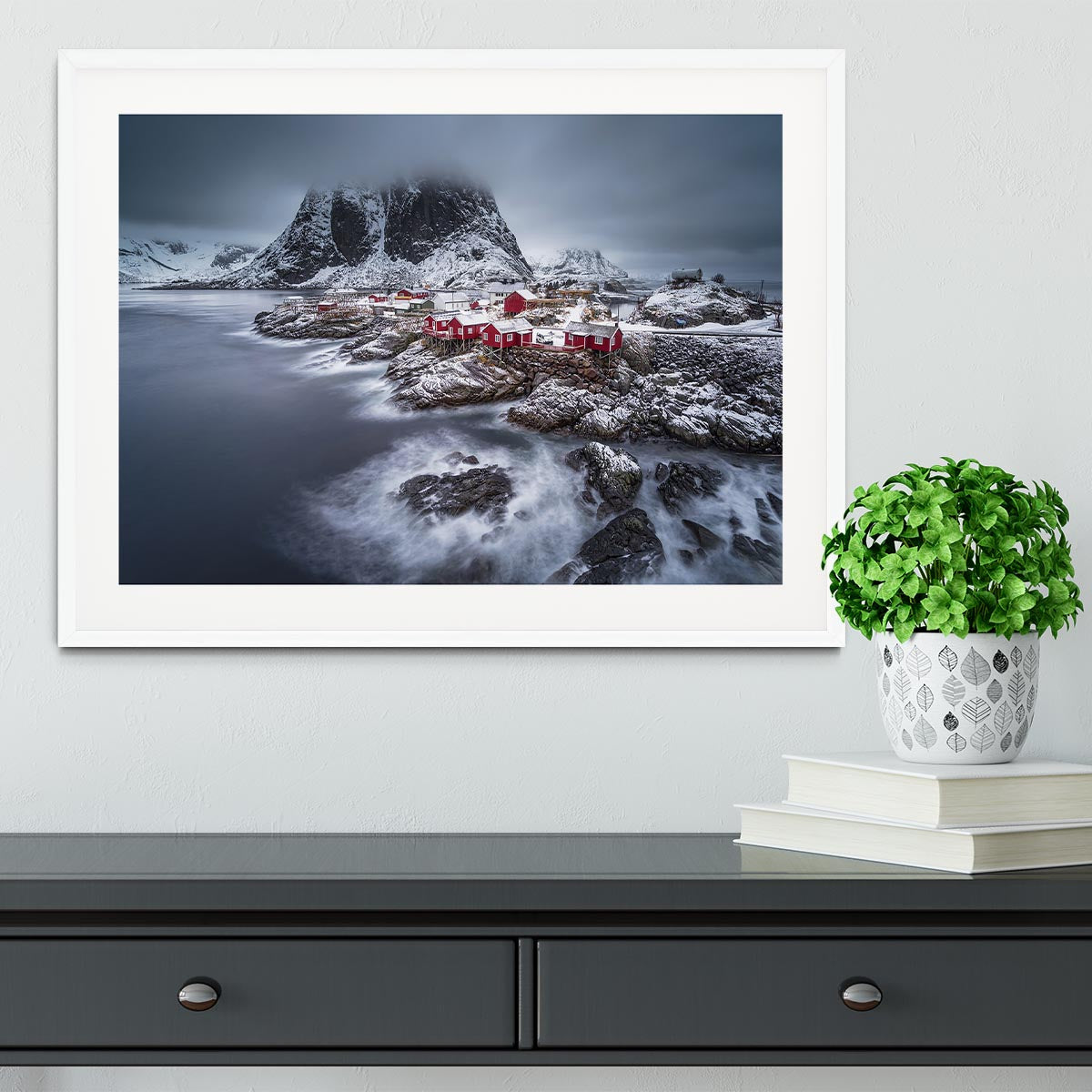 Winter Lofoten Islands Framed Print - Canvas Art Rocks - 5