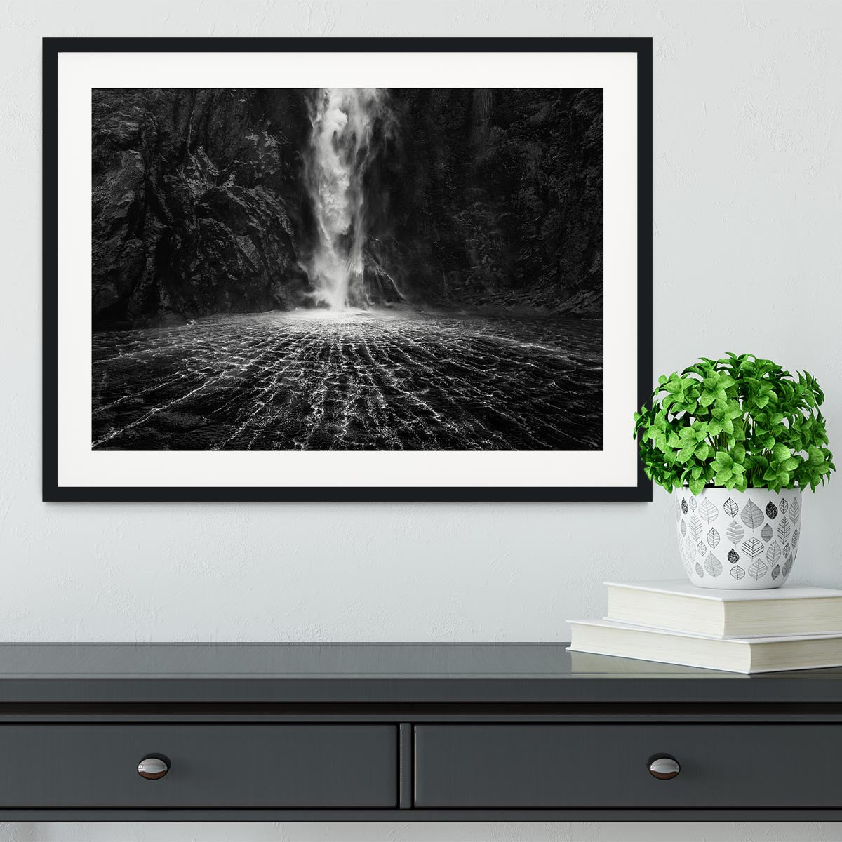 Sky Fall Framed Print - Canvas Art Rocks - 1