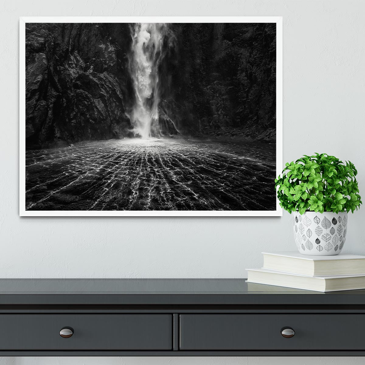 Sky Fall Framed Print - Canvas Art Rocks -6