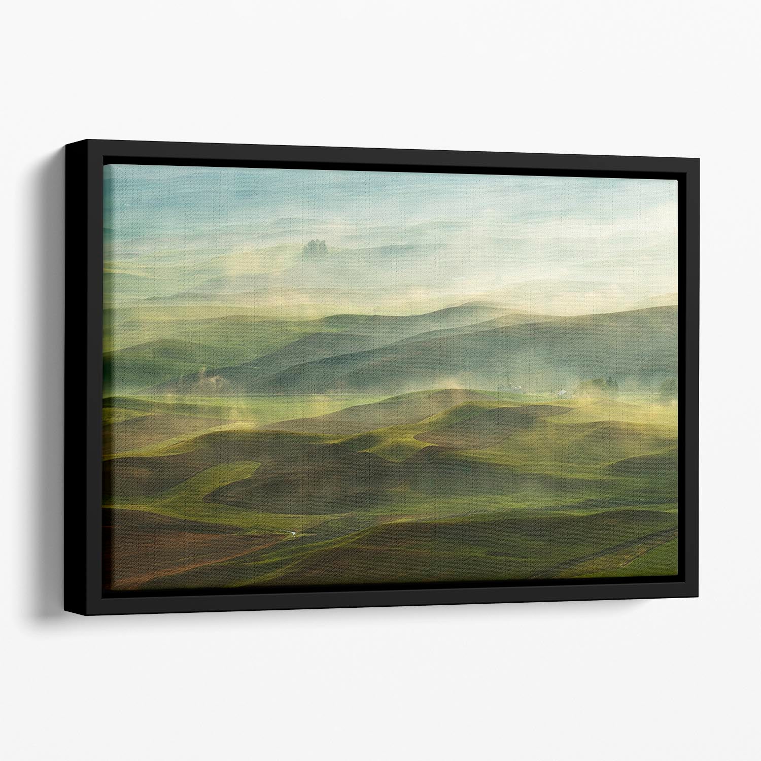 Golden Morning-Palouse Floating Framed Canvas - Canvas Art Rocks - 1