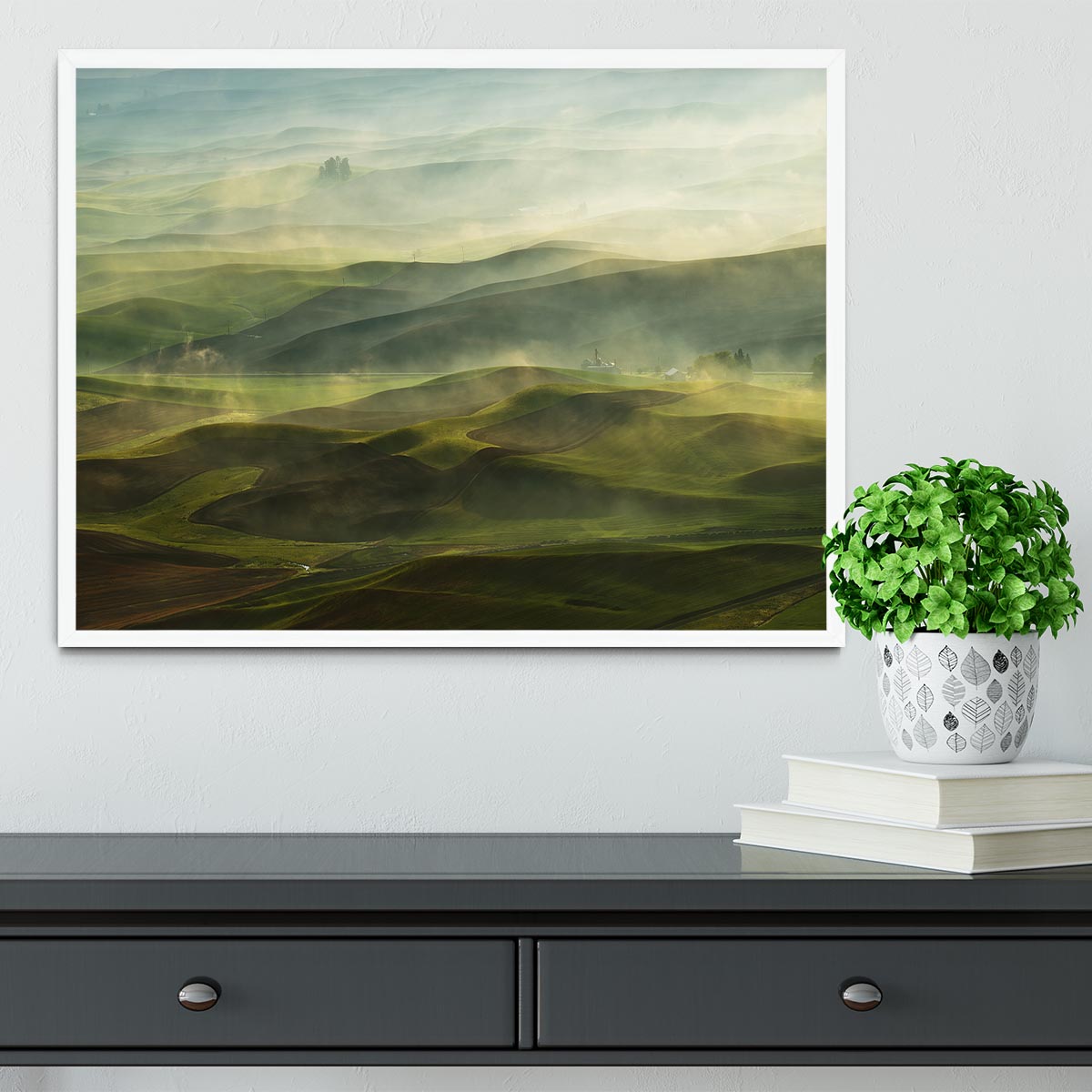 Golden Morning-Palouse Framed Print - Canvas Art Rocks -6