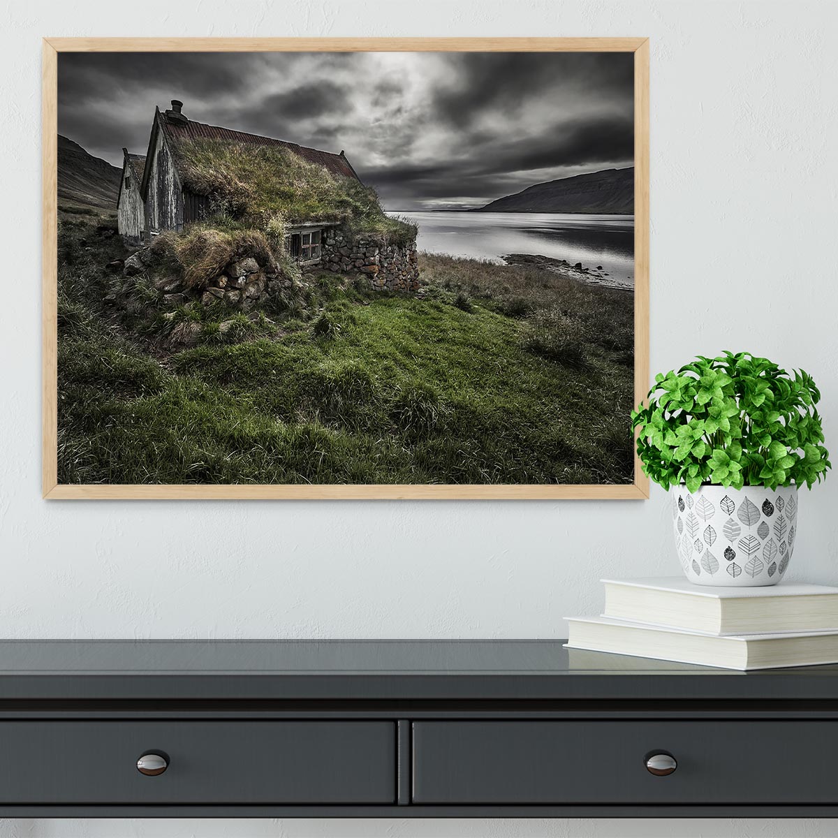 Turf And Stones Framed Print - Canvas Art Rocks - 4