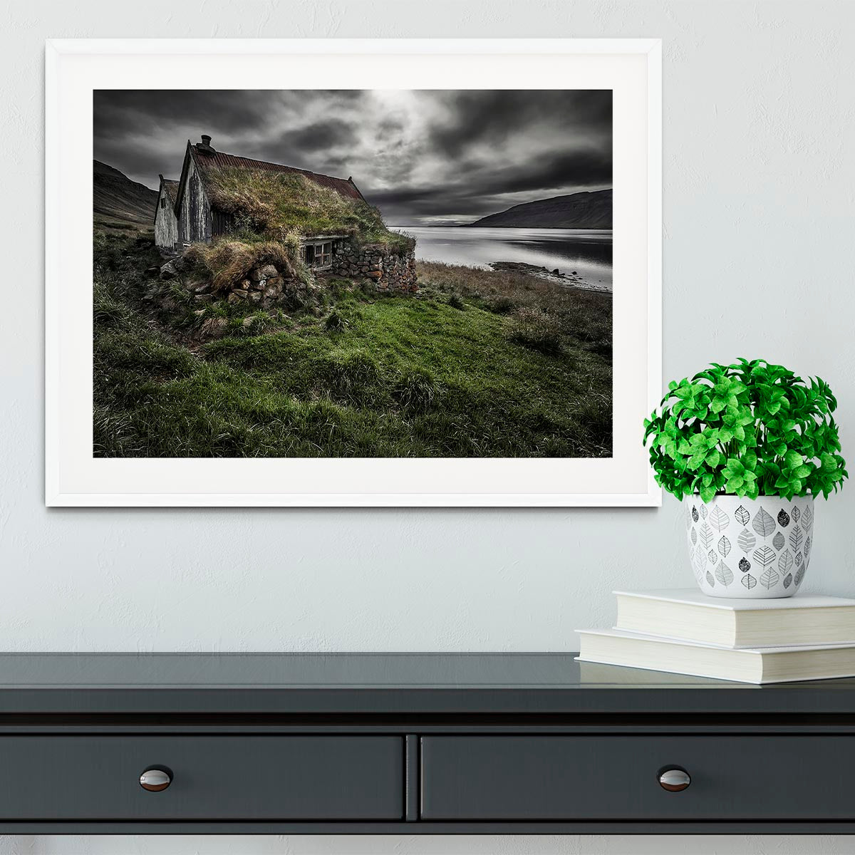 Turf And Stones Framed Print - Canvas Art Rocks - 5