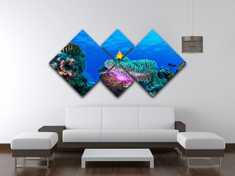 Sea Life 4 Square Multi Panel Canvas - Canvas Art Rocks - 3