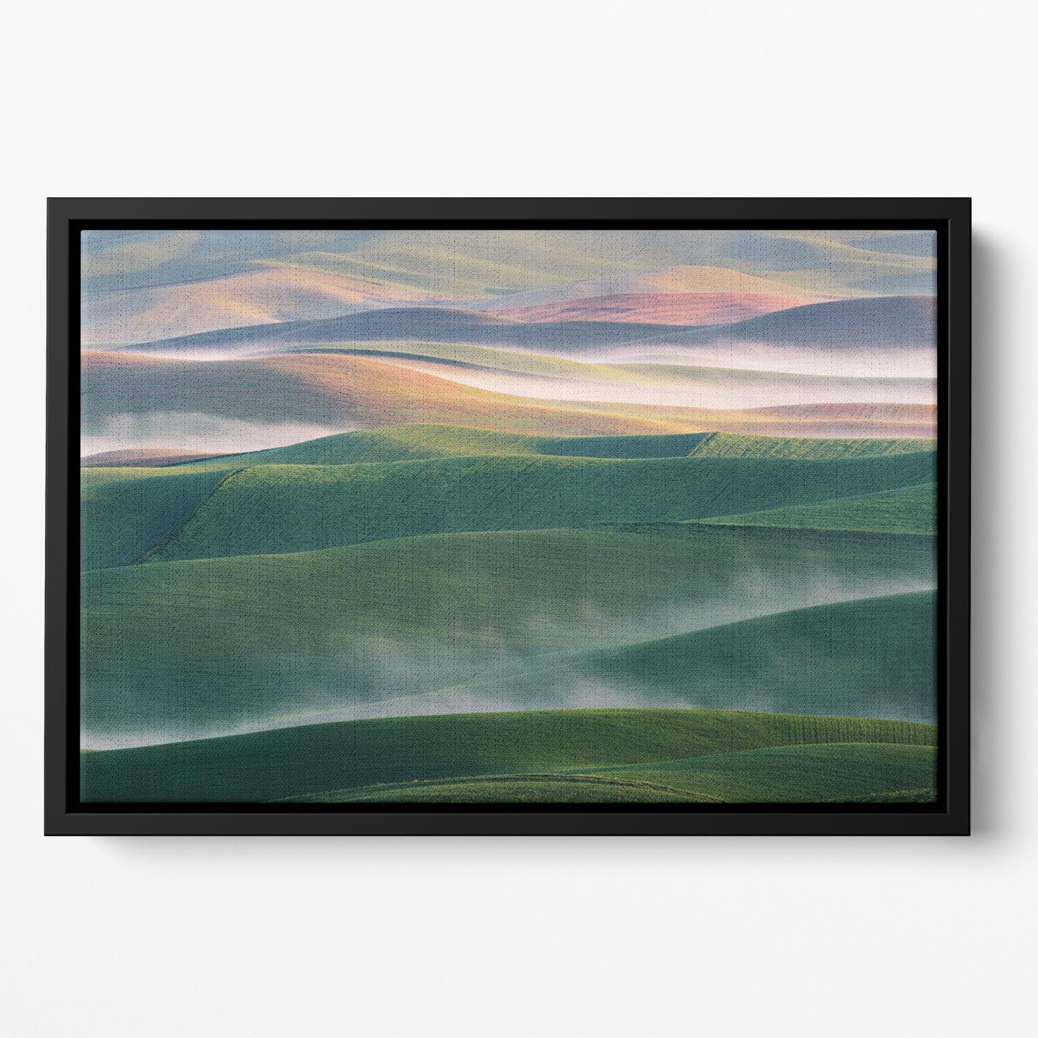 Foggy Morning Floating Framed Canvas - Canvas Art Rocks - 2