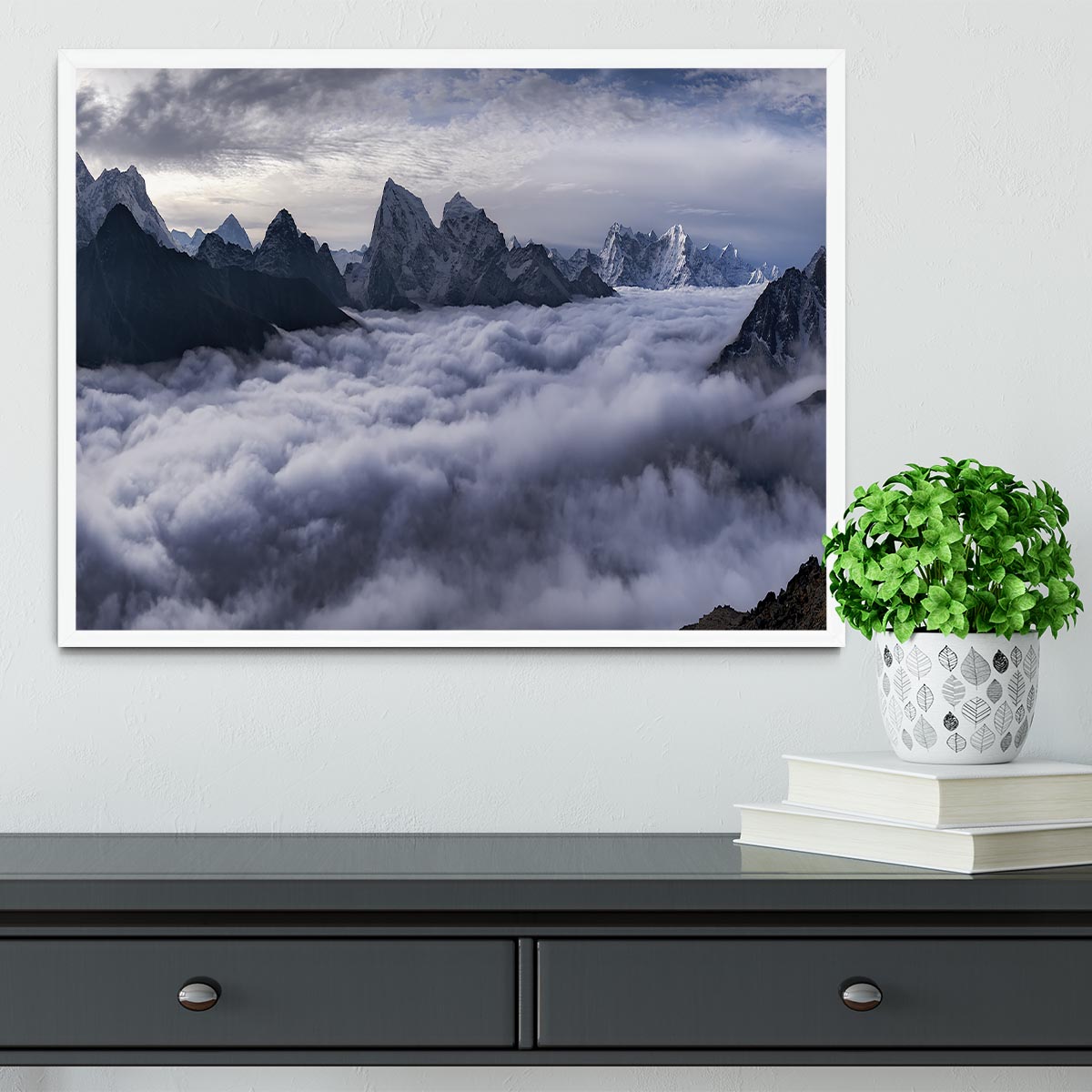 Cloud River Framed Print - Canvas Art Rocks -6