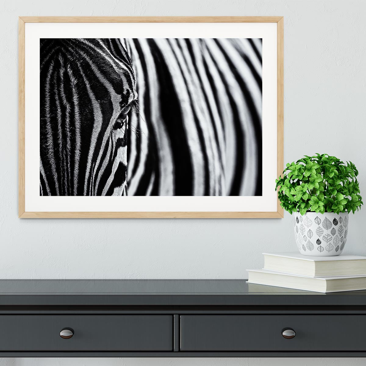 Zebra Close Up Framed Print - Canvas Art Rocks - 3